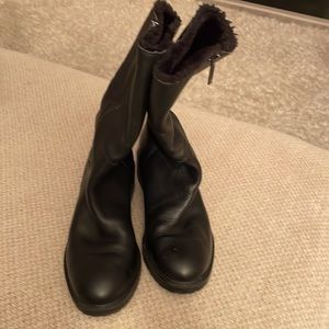 Bandolino black winter boots with faux fur